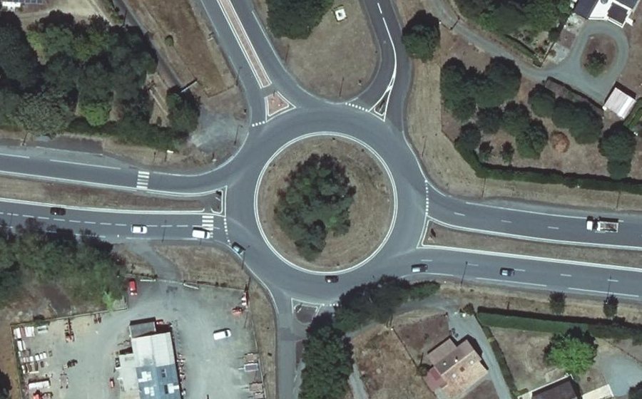 Vue aérienne du Rond-Point du Polucan