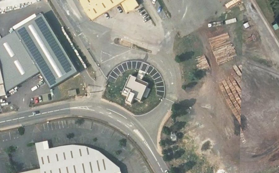 Vue aérienne du Rond-Point Henri Charrin