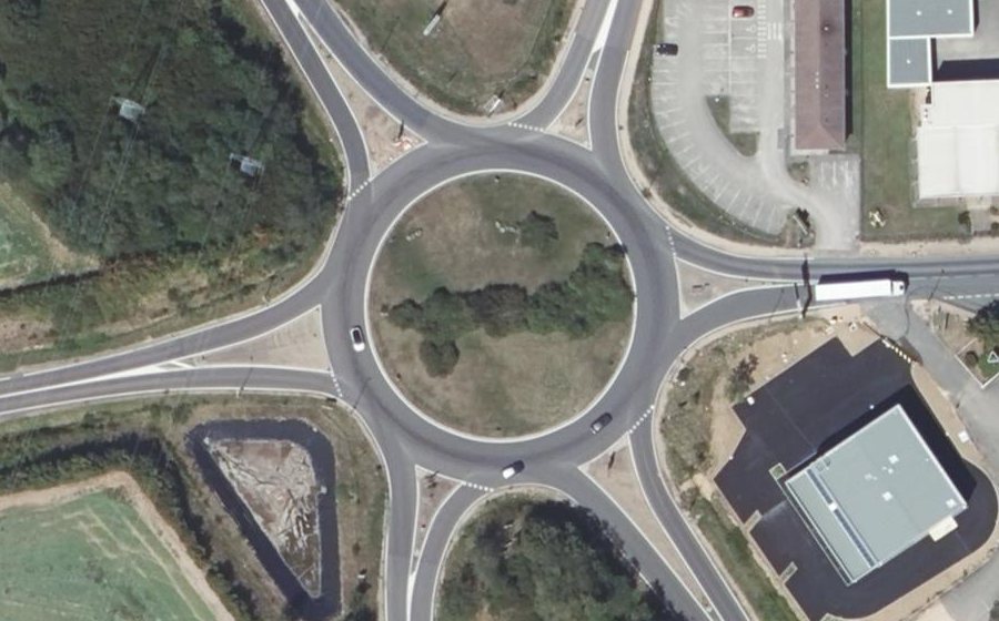 Vue aérienne du Rond-Point de Eger