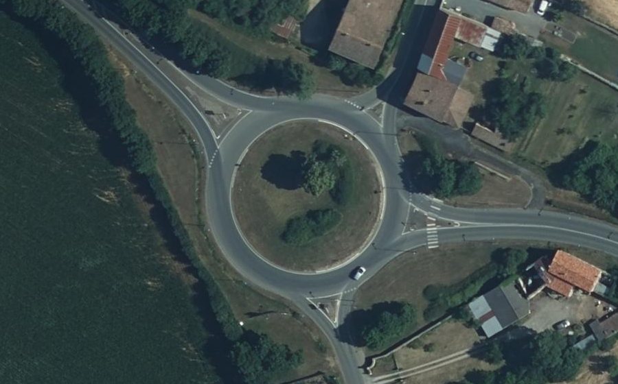 Vue aérienne du Rond-Point de l'Europe
