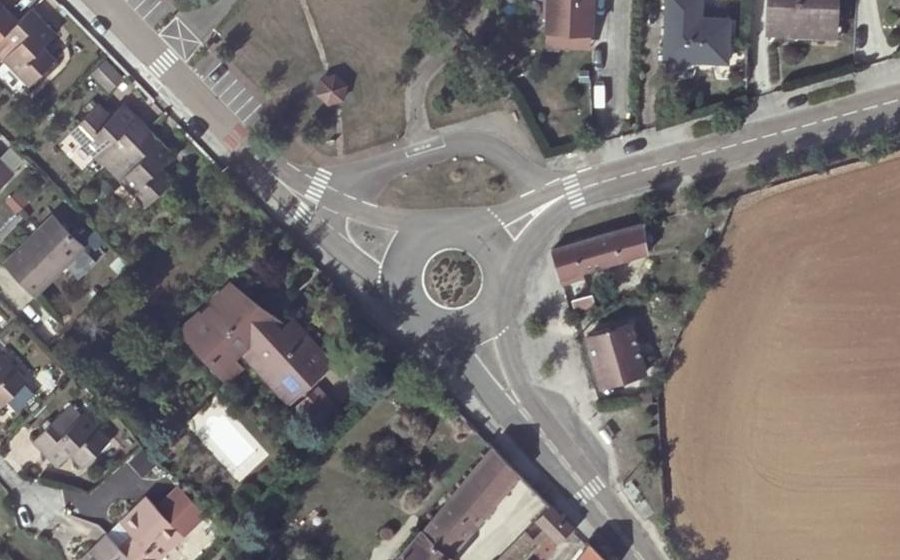 Vue aérienne du Place des Marronniers