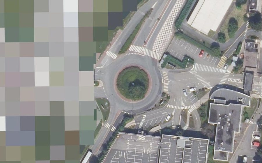 Vue aérienne du Rond-point anonyme n°20096199