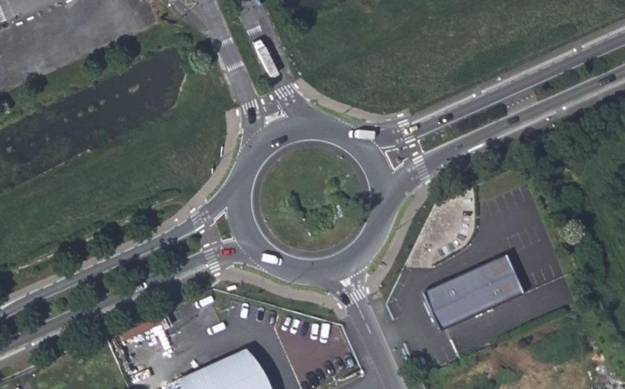 Vue aérienne du Giratoire de Vernusson