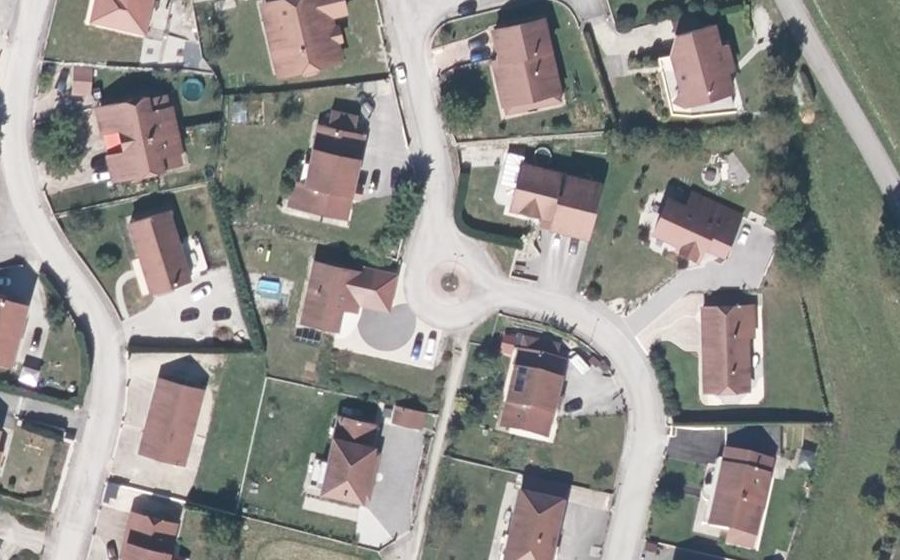 Vue aérienne du Rue de la Landoz