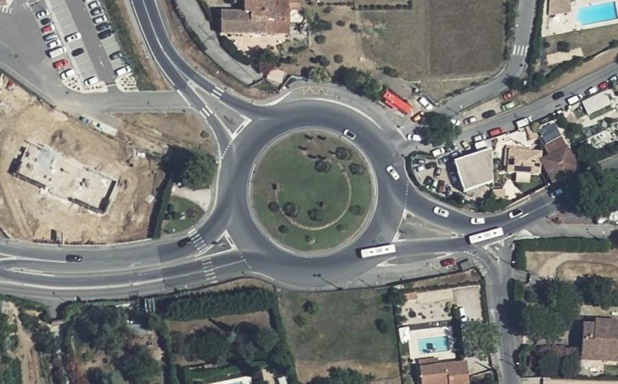 Vue aérienne du Rond-Point de la Liberté