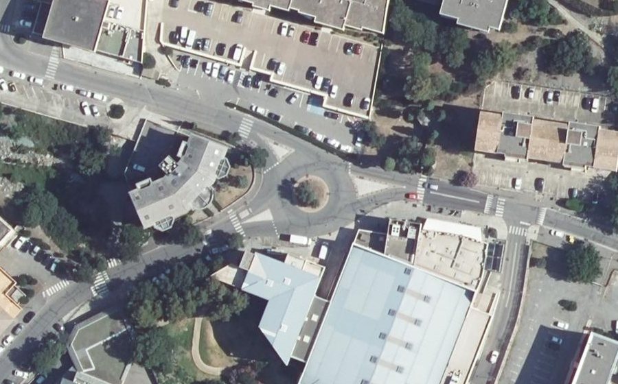 Vue aérienne du Rond-Point de l'Annonciade