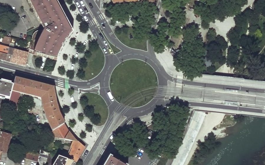 Vue aérienne du Rond-Point de Catalogne