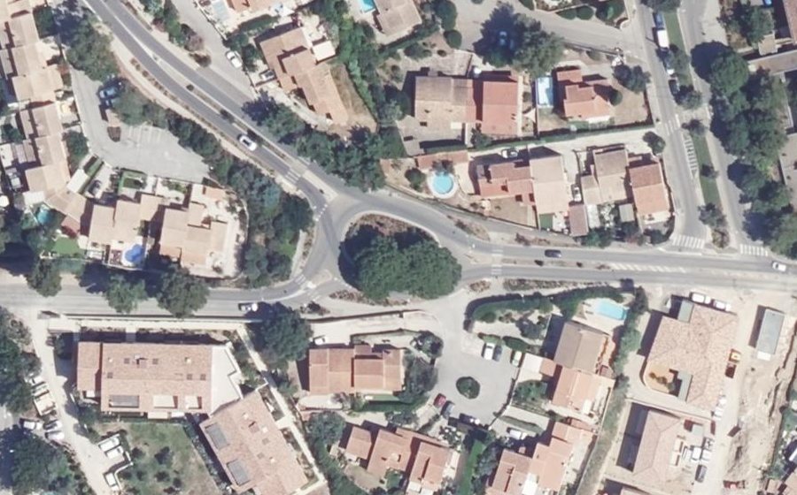 Vue aérienne du Rond-Point Barthélémy Rotger