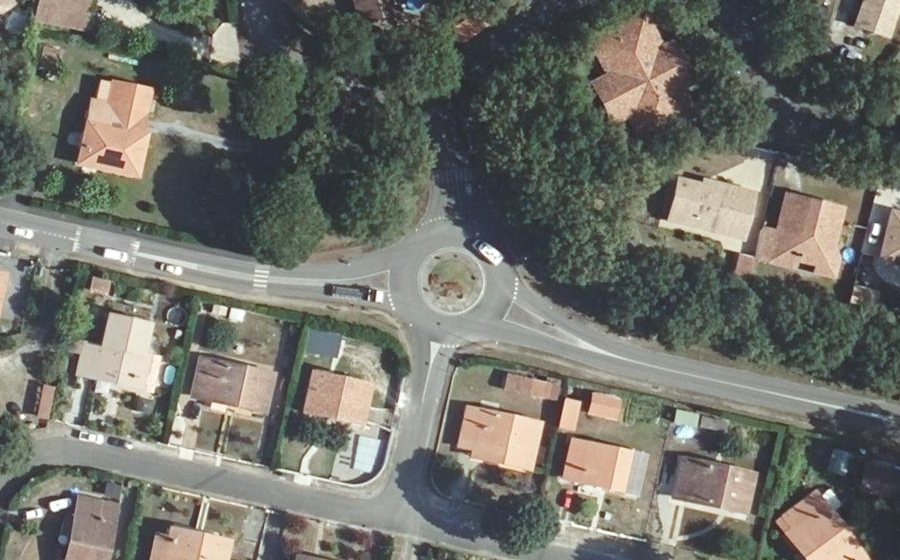 Vue aérienne du Rond-Point de la Mousque