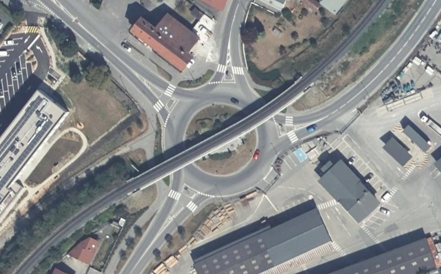 Vue aérienne du Carrefour de l'Aérodrome
