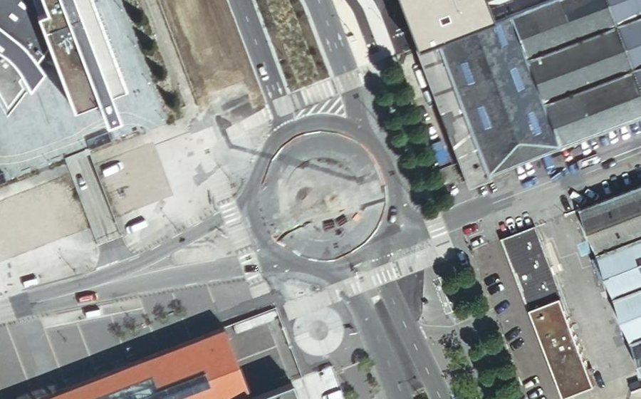 Vue aérienne du Rond-Point de Magdebourg