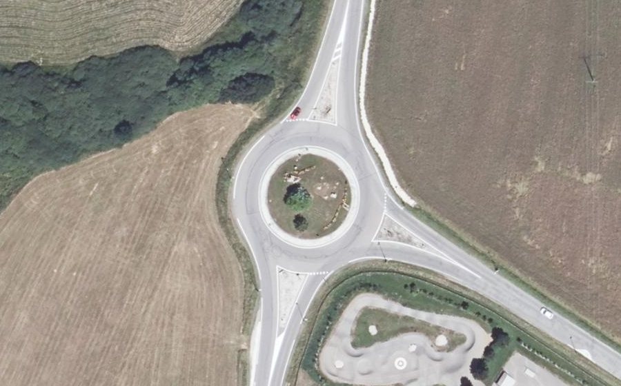 Vue aérienne du Rond-Point des Geymonds