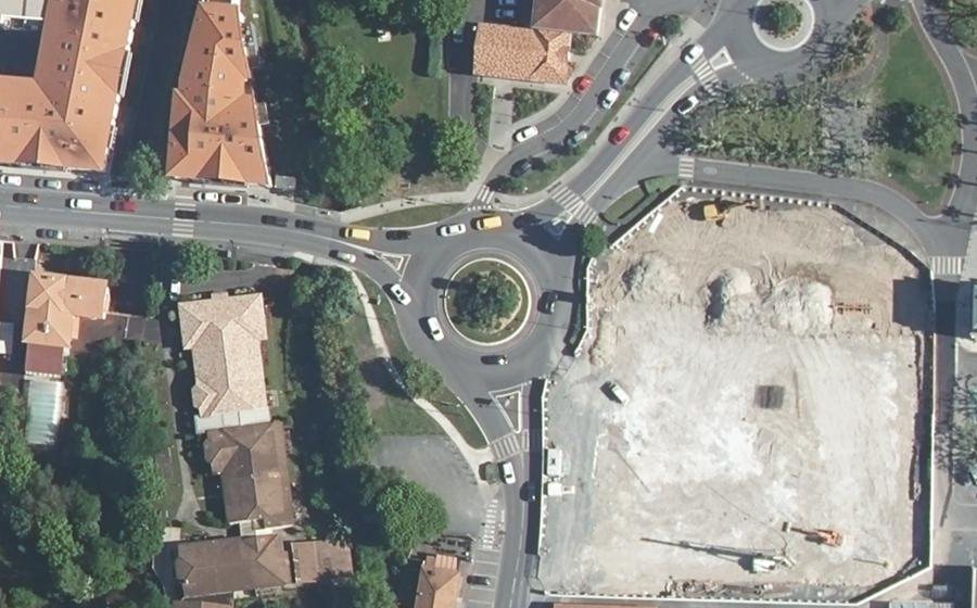 Vue aérienne du Rond-Point Pasteur
