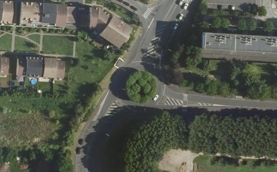 Vue aérienne du Avenue de Surville