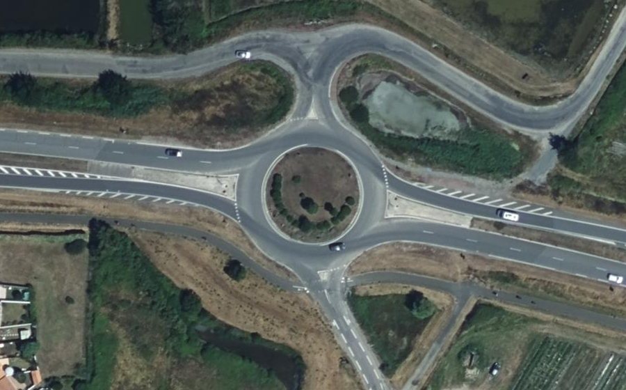 Vue aérienne du Giratoire de la Nouvelle Brille