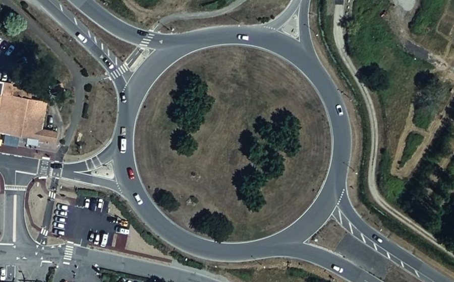 Vue aérienne du Giratoire du Bonhomme