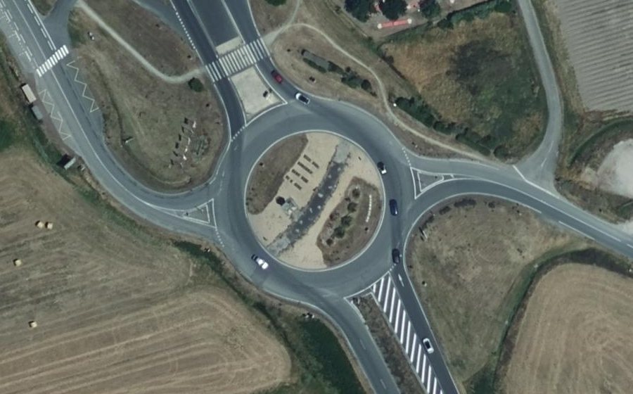 Vue aérienne du Giratoire du Gois