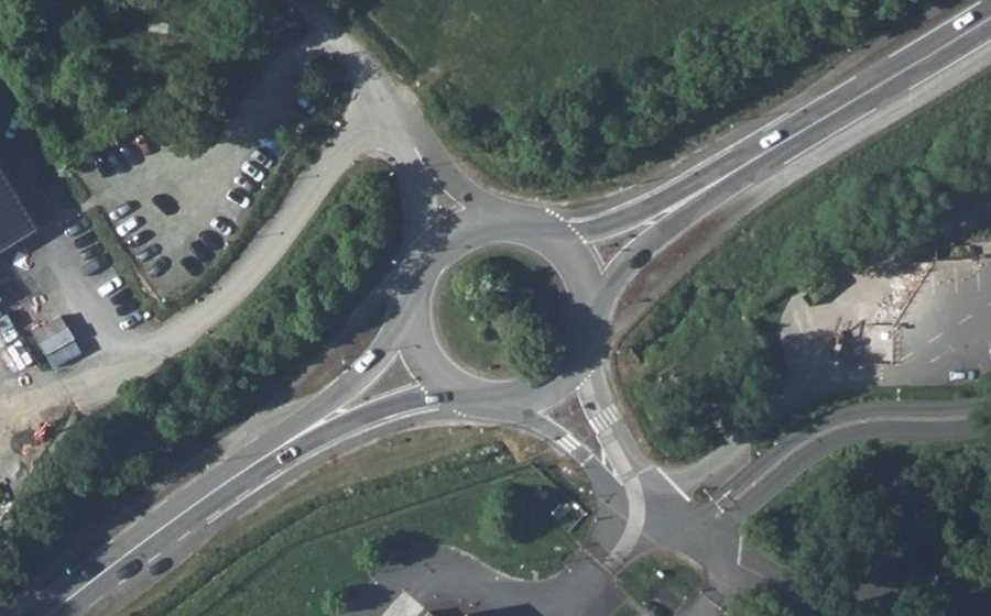 Vue aérienne du Rond-Point de la Foresterie