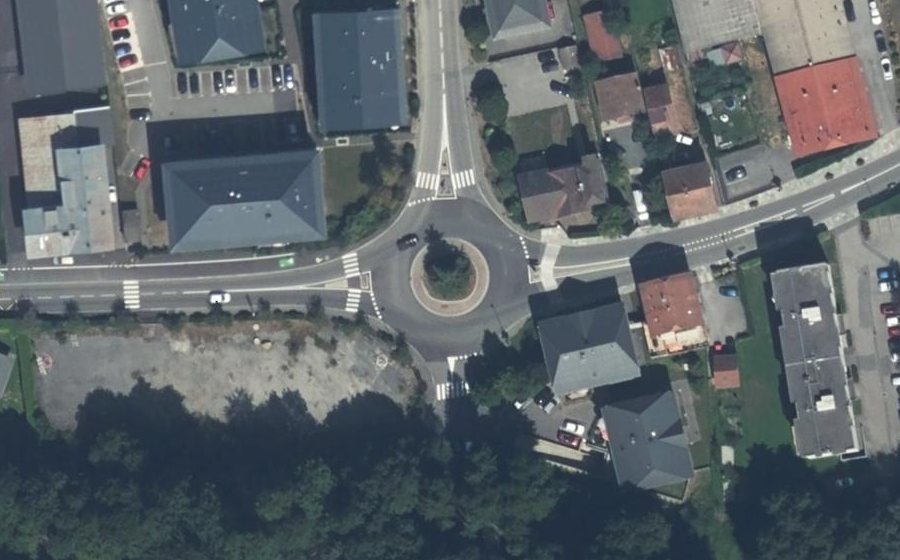 Vue aérienne du Rond-Point du Casino