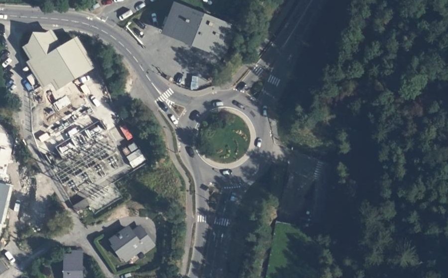 Vue aérienne du Carrefour Helbronner
