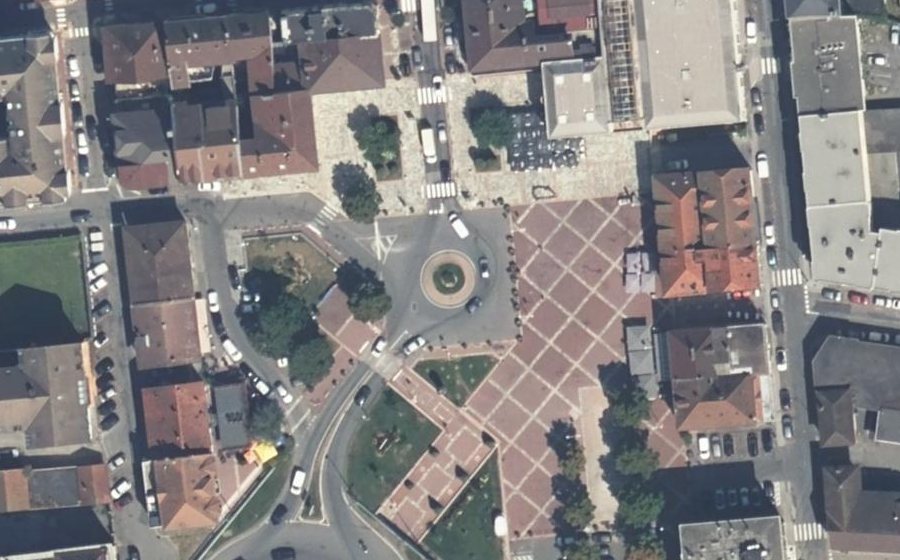 Vue aérienne du Place des Allobroges