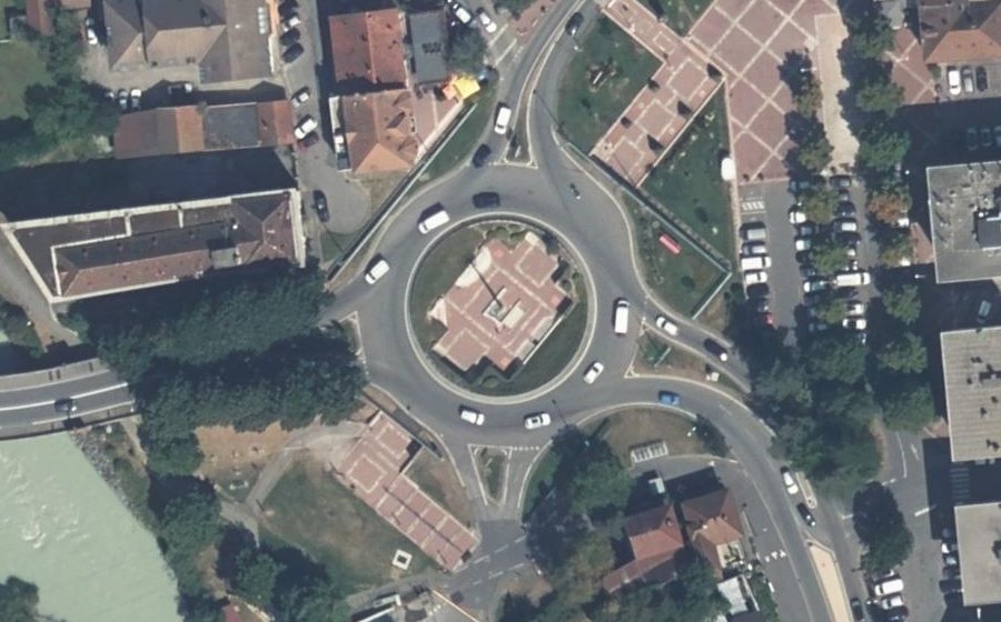 Vue aérienne du Carrefour de l'Europe