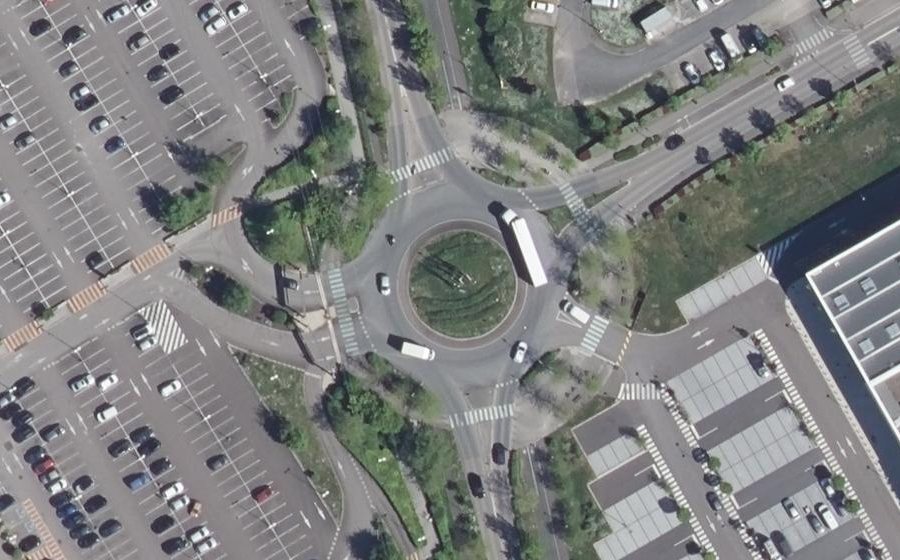 Vue aérienne du Boulevard de l'Ouest
