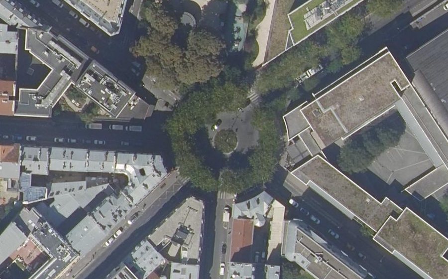 Vue aérienne du Place Hébert