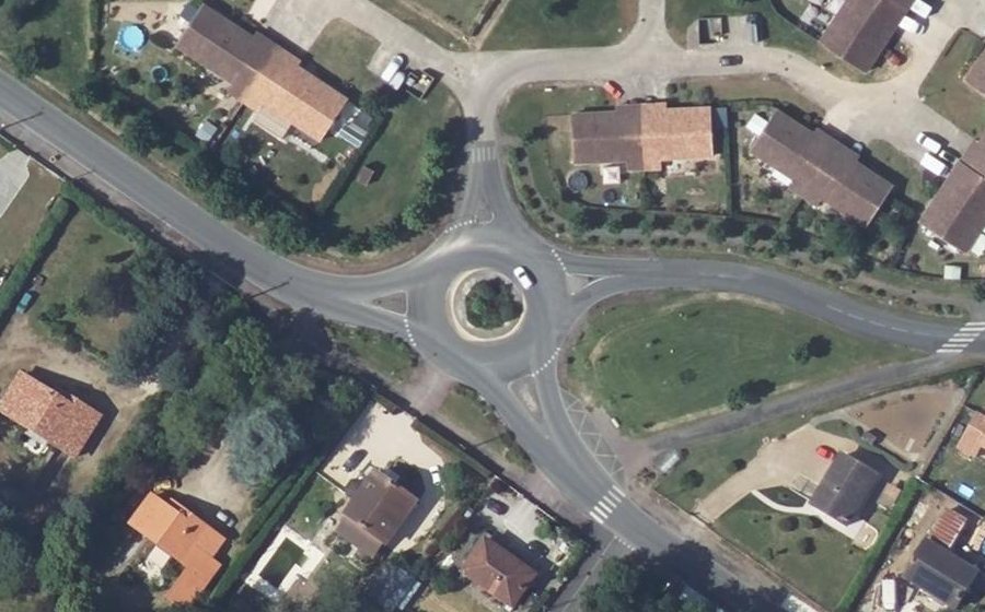 Vue aérienne du Rond-Point de Madone