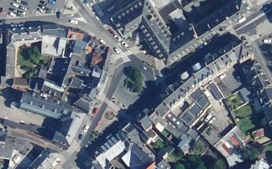Vue aérienne du Place du Pilori