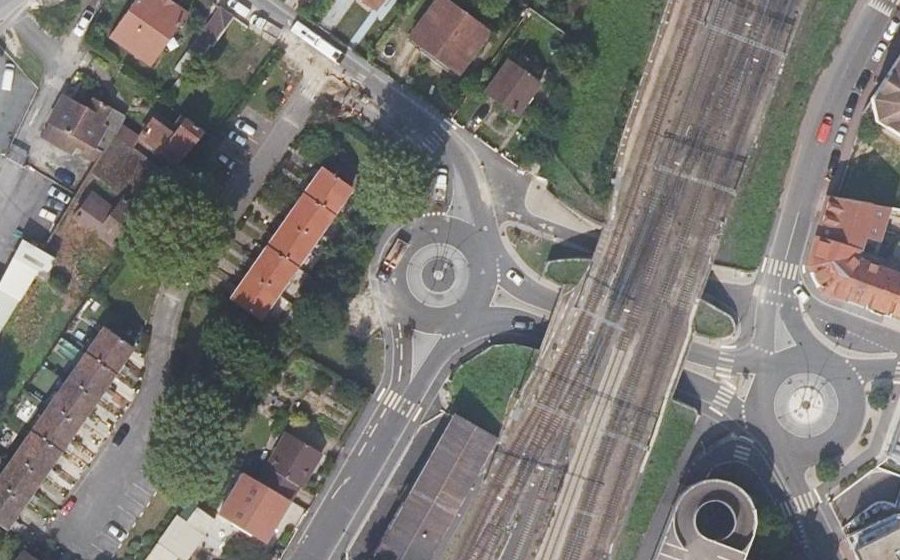 Vue aérienne du Giratoire Louis Namy