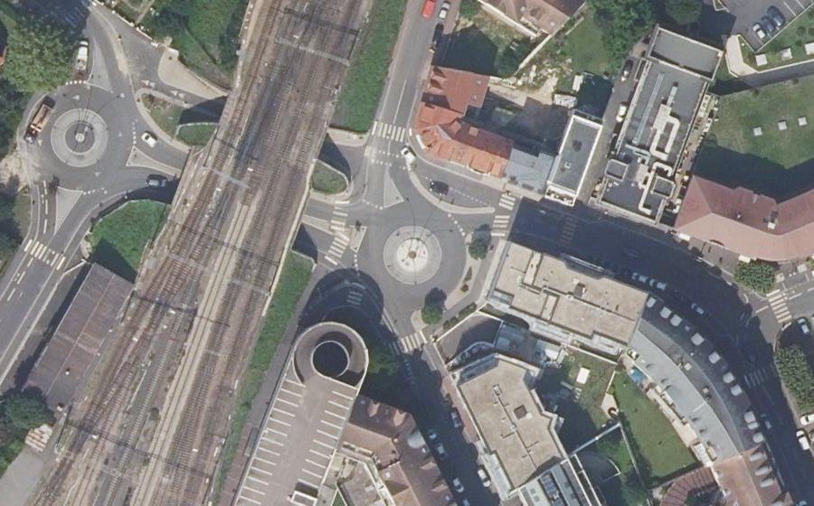 Vue aérienne du Giratoire Lucie Aubrac
