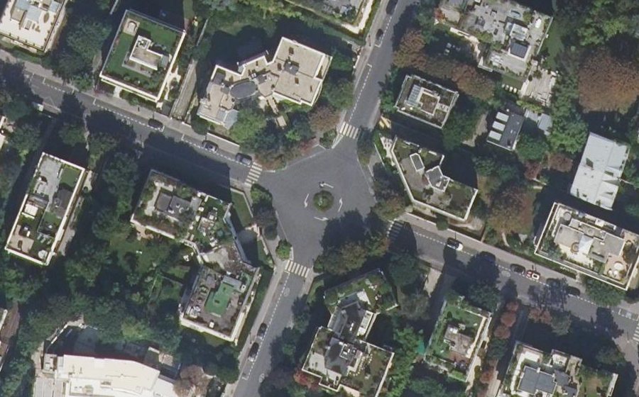 Vue aérienne du Rond-Point Saint-James