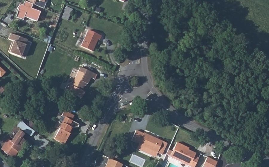 Vue aérienne du Rue d'Aigrefeuille