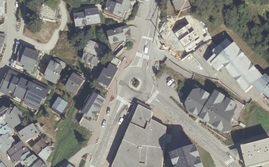 Vue aérienne du Rue de l'Aiguille du Fruit