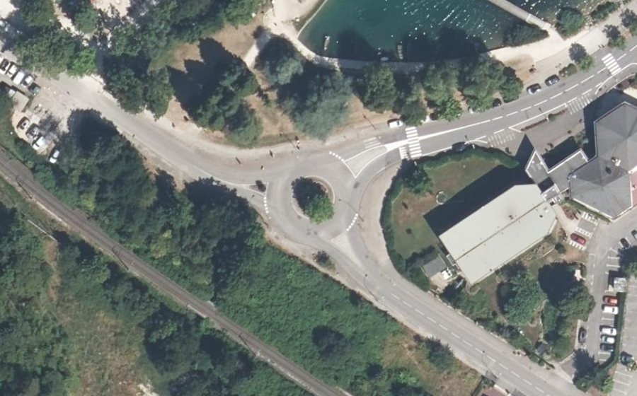 Vue aérienne du Rond-Point de l'Europe