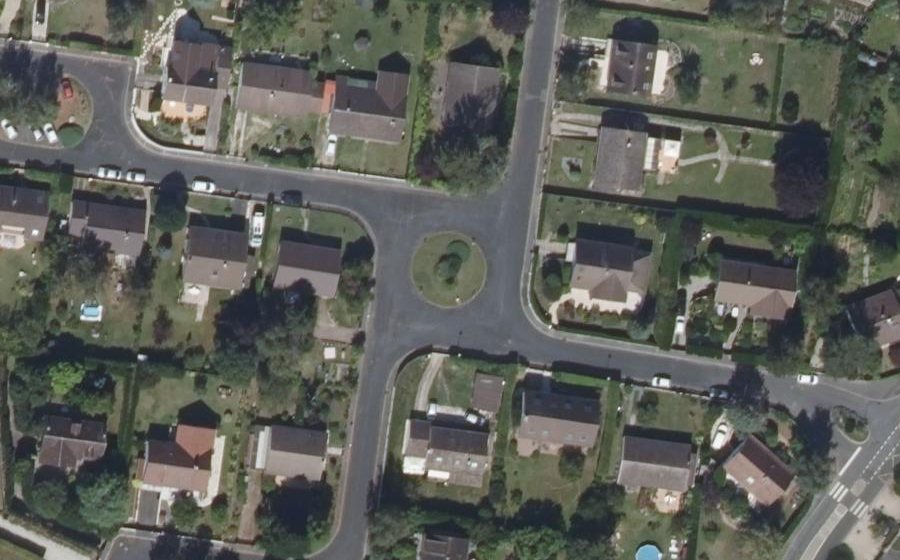 Vue aérienne du Rue de la Porte au Roy