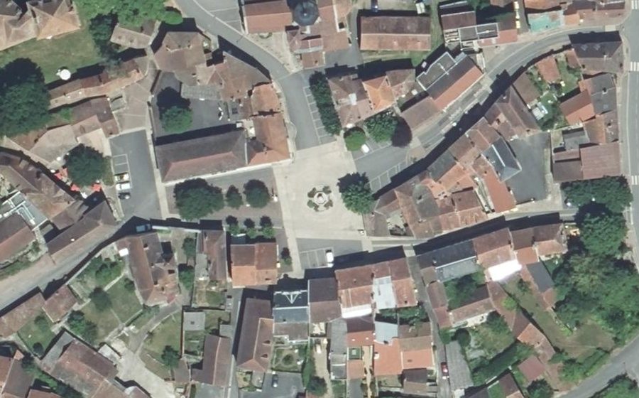 Vue aérienne du Place de la Mairie