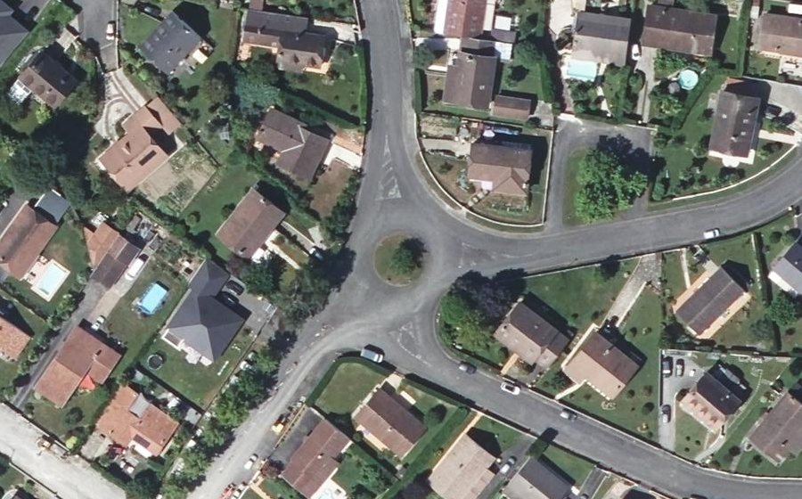 Vue aérienne du Rond-Point des Écrivains