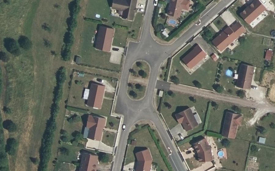 Vue aérienne de la Place des Quatre Vents