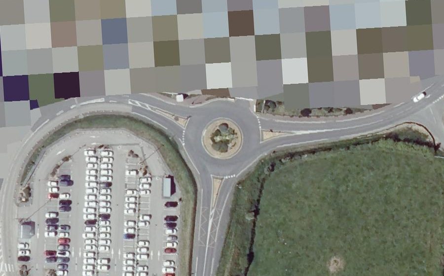 Vue aérienne du Rond-point anonyme n°207548770