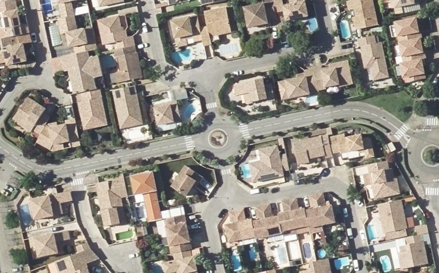 Vue aérienne du Rond-Point des Navires