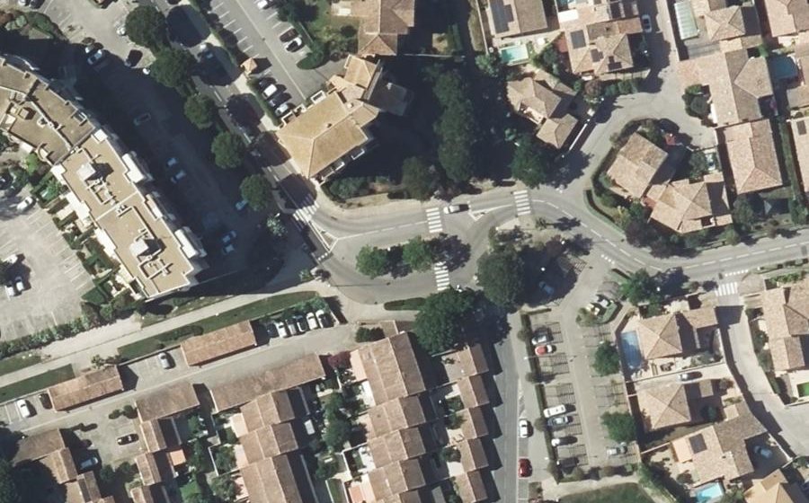 Vue aérienne du Rond-Point de la Montjoie
