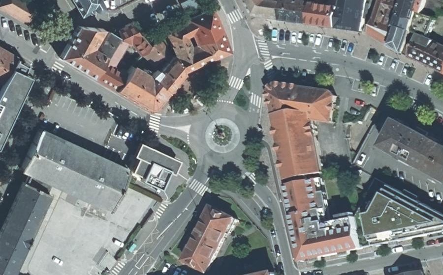Vue aérienne du Place Barberousse