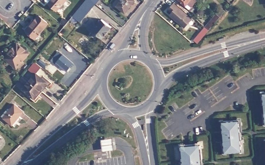 Vue aérienne du Rond-Point des Rangers