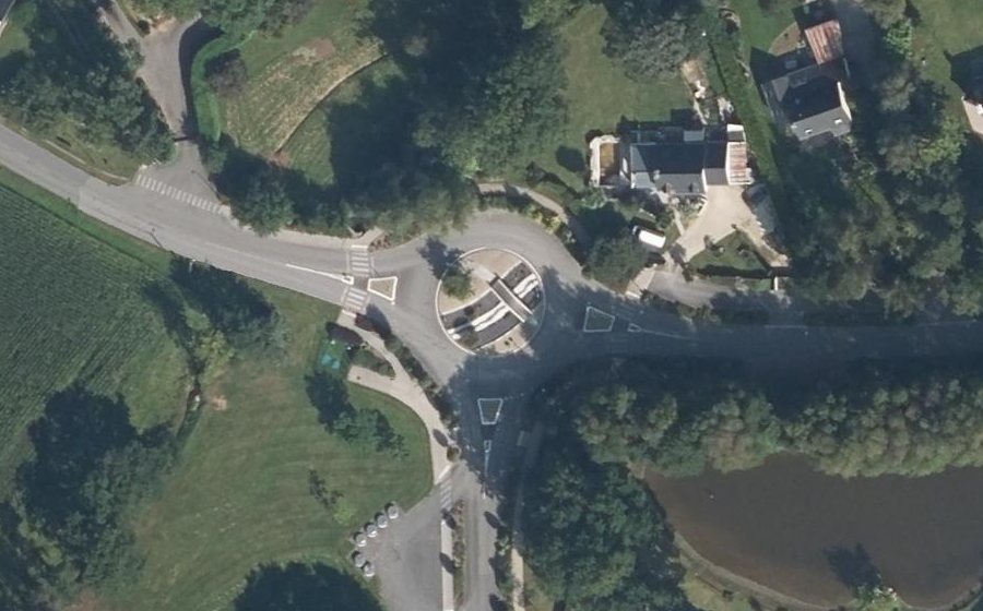 Vue aérienne du Rond-Point de Pont Kerlego