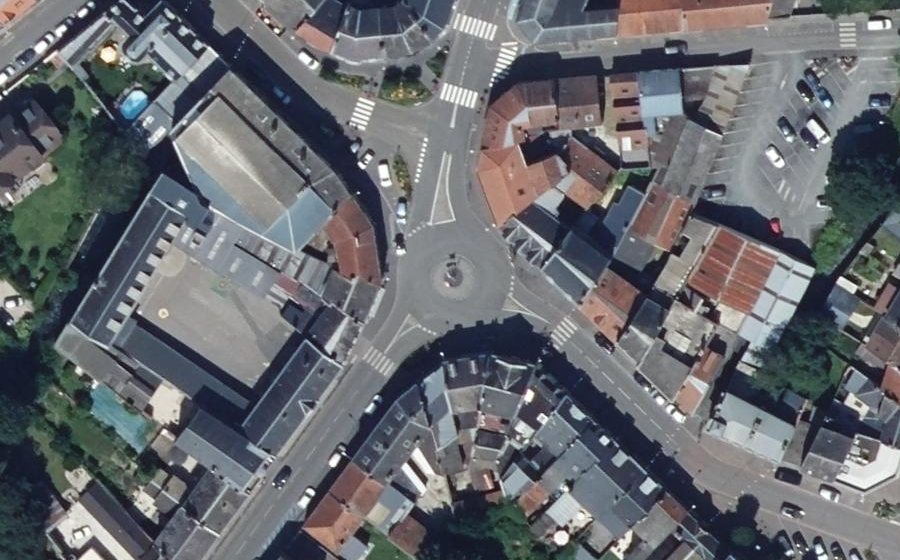 Vue aérienne du Place Paul Doumer