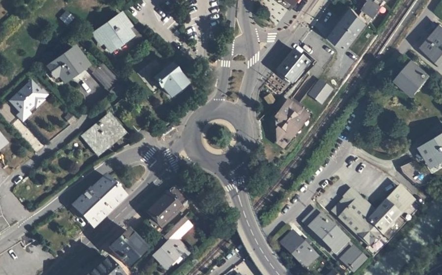 Vue aérienne du Rond-Point Lionel Terray