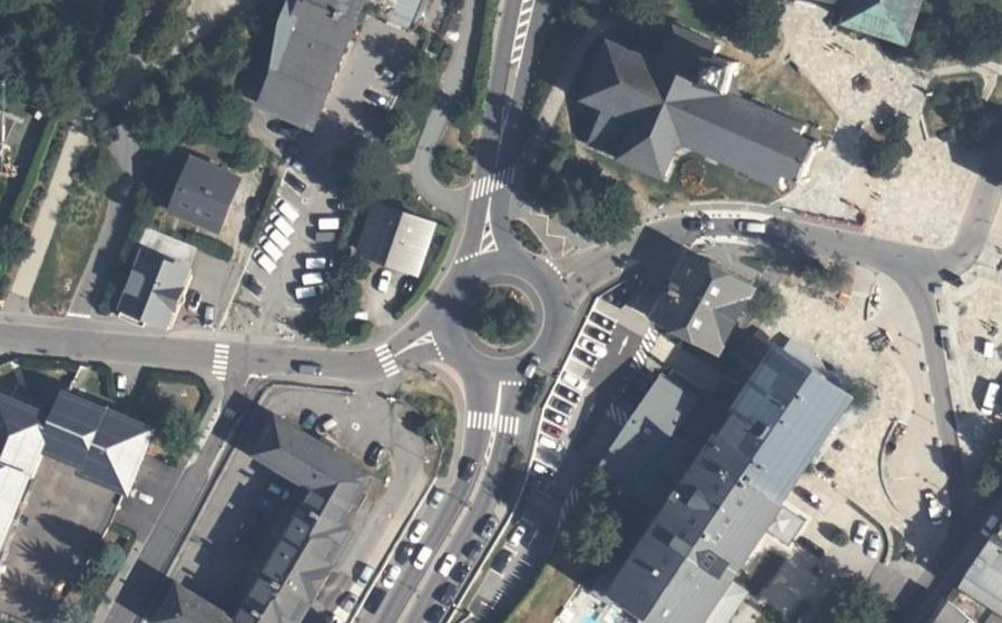 Vue aérienne du Rond-Point de la Mollard