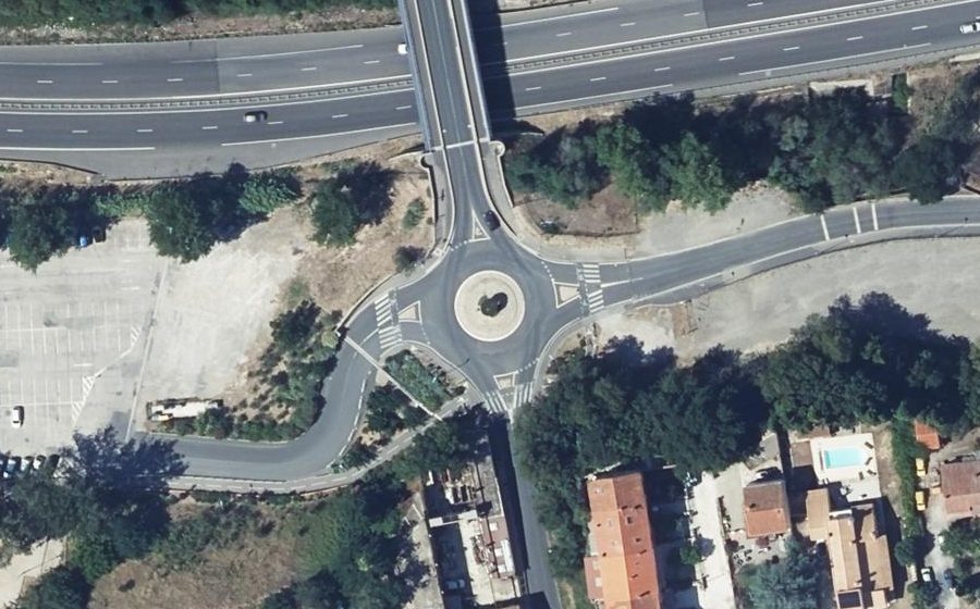 Vue aérienne du Rond-Point de la Médaille Militaire